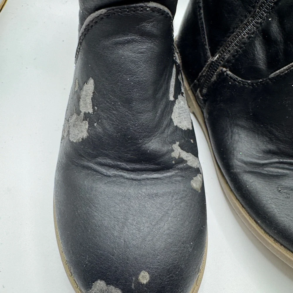 Toddler Girl Size 10 Pleather Black Boots